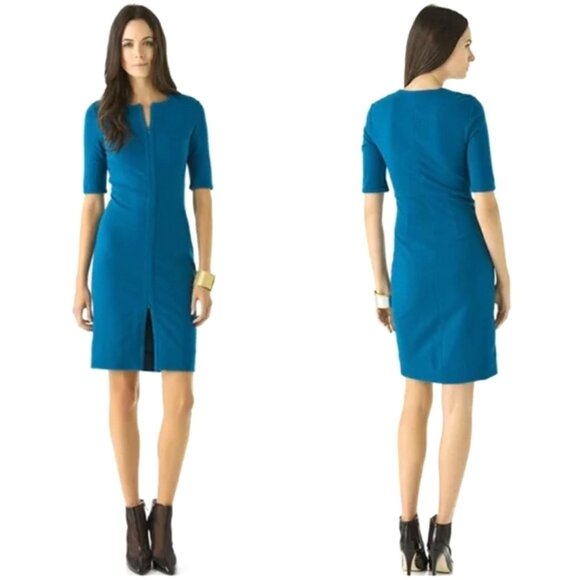 Diane Von Furstenberg Dresses & Skirts - NEW! Diane von Furstenberg 12 Saturn Bodycon Stretch Jersey Dress Teal Blue